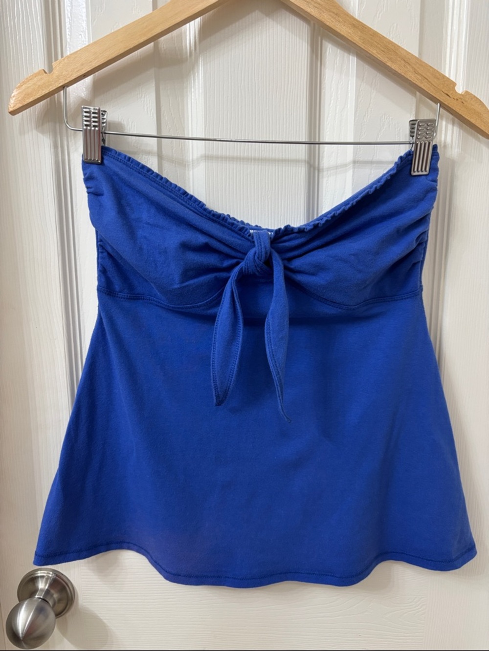 Hollister Royal Blue Strapless Tie-Front Tube Top